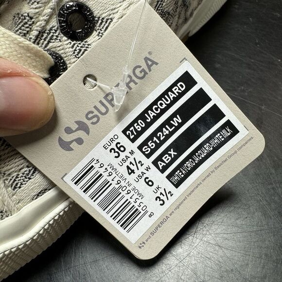 Superga 2750 Light Leopard Print Womens Canvas Trainers Sz 6 - Picture 8 of 9